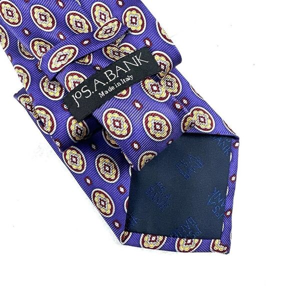 Jos. A Bank Purple Patterned Italian Silke Tie NWOT‎ - Picture 2 of 5